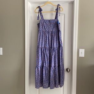 Tie-strap Tiered Midi Dress